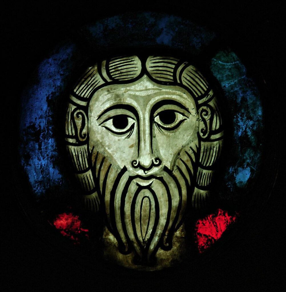 présentation d'un des plus ancien vitrail connu représentant le Christ. Il se trouve dans la cathédrale d’Augsbourg en Allemagne Fédéral. Il date de 1100