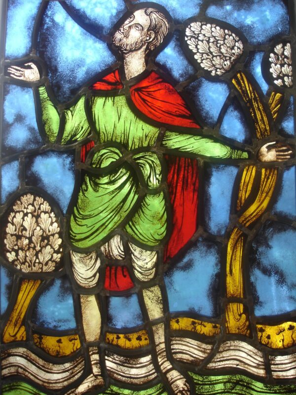 reproduction du vitrail de la cathédrale de Chartres de st eustache